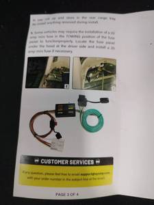 lot 8219 image: Custom 4piece Wiring for towing
