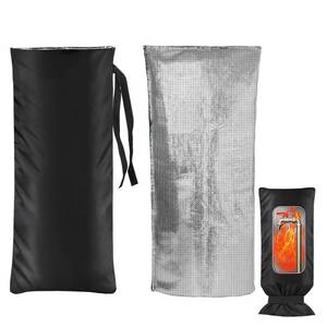 lot 15256 image: 2 Pcs Outdoor Faucet Covers for Winter,Insulated Outdoor Faucet Covers Extended Thicker Spigot Covers Winter Insulated,Hose bib Covers with Aluminium Foil for Winter Freeze Protection(28 L x 15 W)