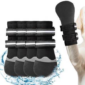 lot 16152 image: Premium Dog Socks for Small Medium Large Dogs, Dog Shoes with Double Sides Grips for Hot Pavement and Winter, Dog Booties for Hardwood Floors, Prevents Licking, Slipping Dog Paw Protection, Black M