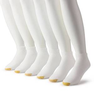 lot 16203 image: Gold Toe Adult Men s 656P Cushioned Cotton Quarter Socks  6 Pack (Size 6-12.5) (incomplete)