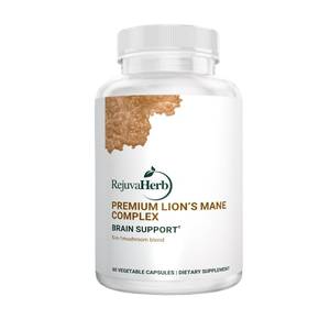 lot 16214 image: RejuvaHerb Lion��s Mane Complex - Vegan Nootropic Supplement �� Lion��s Mane (500 mg)  Chaga (50 mg)  Maitake (50 mg)  Shiitake (50 mg)  Resihi (50 mg) for Focus, Memory, & Clarity Vegan, Non-GMO. (Expires 52026) (3 Pack)