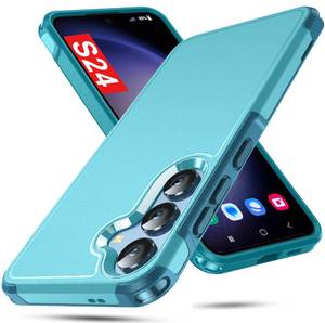 lot 16221 image: Oterkin for Samsung Galaxy S24 Case, 10FT Military Grade Protection Galaxy S24 Case ShockproofHeavy Duty Dropproof S24 Phone Case Non-Slip Slim Protective Case for Samsung S24 (B-Light Blue) (3 Pack)
