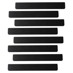 lot 16230 image: Afumazi 8Pcs Felt Board Tile Bulletin Board Bar Strip for Wall, Self-Adhesive Memo Pin Board with 24Pushpins, Corkboard Strip for Office Home Classroom(Black)