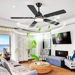 lot 15270 image: Bykistok 52-inch Modern Ceiling Fan with Light Model 8508