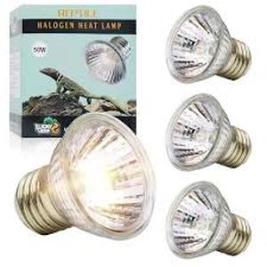 lot 16148 image: 50W Reptile Halogen Heat Lamp 4-Pack