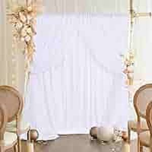 lot 16197 image: Elegant White Photography Backdrop Curtain