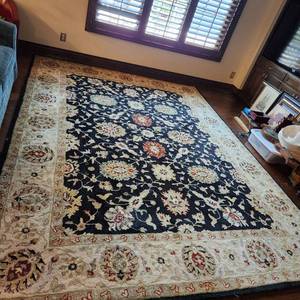 lot 1003 image: Kalaty Empire Collection woven premiim wool area rug 12 ft x 9 ft with rug gripper