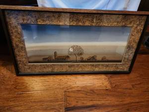 lot 1056 image: Farmed farm print 16.5 x 31signed Kelley