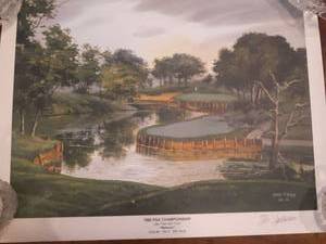 lot 1113 image: Signed and Numbered Poster of Oak Tree Hole No. 4