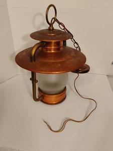 lot 1136 image: Copper Light Fixture
