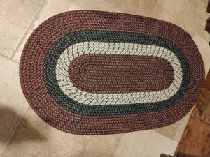 lot 1165 image: Braided Area Rug. 50 x 31