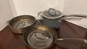 lot 1272 image: Anolon Advanced Hard-Anodized Nonstick Cookware Set and Calphalon Pot