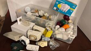 lot 1300 image: Bulk Light Bulb Lot - LED, CFL, and Incandescent Mixed Collection