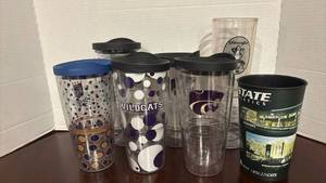 lot 1317 image: Sports Team Tervis Tumbler Collection - KC Royals, Wildcats, CPS