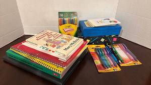 lot 1330 image: Educational Supply Lot - Crayola Twistables, Books, and School Materials
