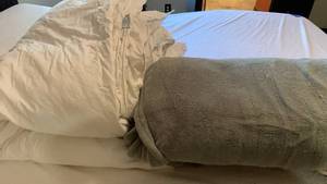lot 1411 image: Full comforter and electric blanket