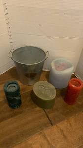 lot 1489 image: Candles and bucket