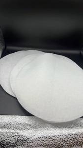 lot 1918 image: Industrial Cotton Filter Pads - White Round Discs