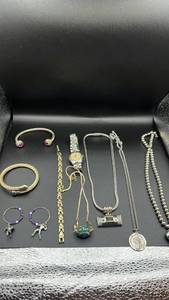 lot 1922 image: Mixed Jewelry Lot - Watch, Bracelets, and Necklaces Collection