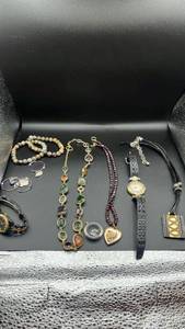 lot 1923 image: Jewelry Collection - Gemstone Necklaces, Bracelets and Anne Klein Watch