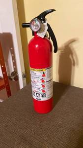 lot 2201 image: Kidde Fire Extinguisher with Pressure Gauge 14in tall, IN BASEMENT
