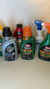 lot 3001 image: Lawn Care Chemical Collection - Roundup and Ortho Weed Killers