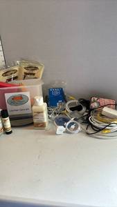 lot 3063 image: Leather Care Kit and electronics wires