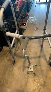 lot 3223 image: Invacare walker and cane
