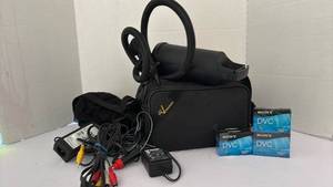 lot 3301 image: Intex Double Quick Air Pump with Sony DVC Tapes and Accessories