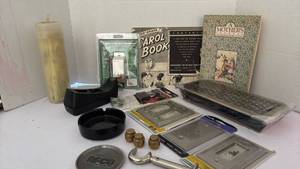 lot 3306 image: Mixed Lot - Carol Book, Mothers Journal, Light Control, Master Lock, Hardware Items