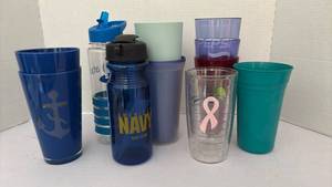 lot 3308 image: Mixed Lot Promotional Drinkware - Samsung, Navy, Pepsi, Pink Ribbon Cups