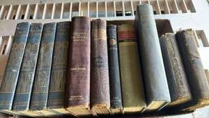 lot 3311 image: Antique Book Collection - Kipling Works and Websters Dictionary Set