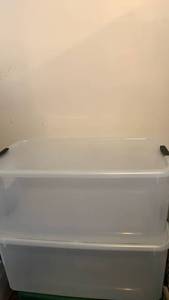 lot 3603 image: 2 plastic storage bins