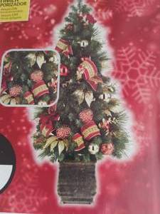lot 3700 image: 4ft.  LED Pre Lit Plaza Porch Tree