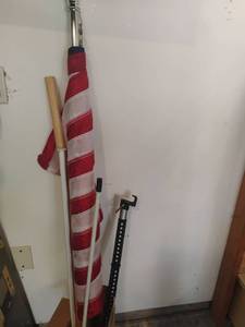 lot 3710 image: USA Flag and other Miscellaneous Poles