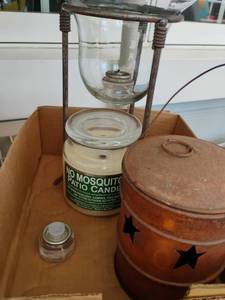 lot 4109 image: Citronella Candle with Candle Holders