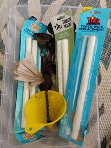 lot 4110 image: Tiki Torch Lids, Wicks and Funnels