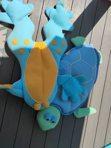 lot 4121 image: Big Joe Pool Toys.   Frog and Turtle