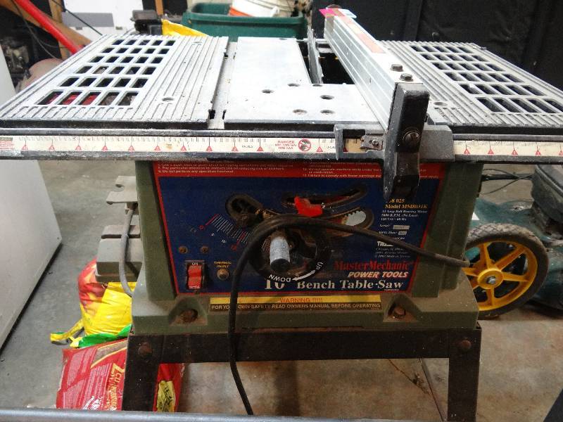 Master Mechanic 10" Bench Table Saw Model # MM8031K | St. Joe Moving ...