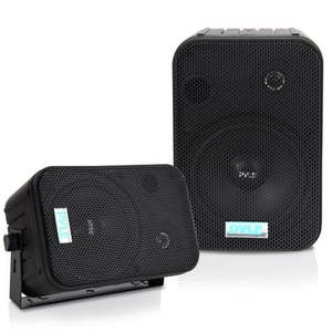 lot 1846 image: Pyle 6.5  IndoorOutdoor Waterproof Speakers (Black)