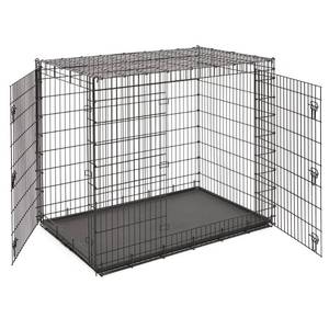 lot 1850 image: MidWest Homes For Pets XX-Large Double-Door Metal Wire Dog Crate  54in - Retail $226.99