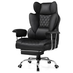 lot 1852 image: GTRACING Gaming Chair,Office Chair with Pocket Spring Lumbar Support, Ergonomic Comfortable Wide Office Desk Computer Chair with Outward Fixed Soft Armrests and Footrest (PU Leather, Black)