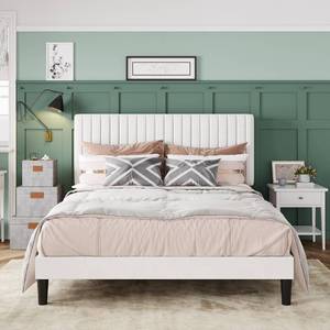 lot 1853 image: The Art Of Living Platform Bed - White - Queen