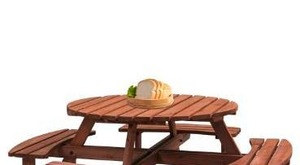 lot 1859 image: Solid Wood Picnic Table Top (TABLE TOP ONLY)