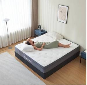 lot 1872 image: Queen Mattress, 10 Inch Queen Size Hybrid Mattress in a Box with Independent Spring, Soft and Comfortable, Pressure Relief, CertiPUR-US Certified