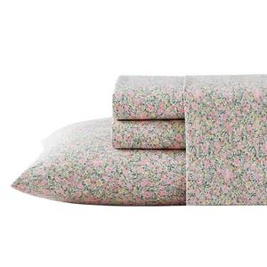 lot 1881 image: Laura Ashley Cotton Percale 200 Thread Count 4Pc. Sheet Set, Queen Bedding