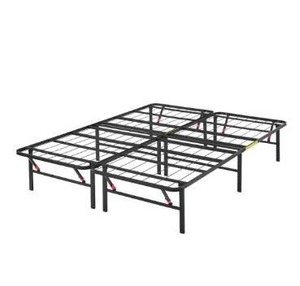 lot 1885 image: Amazon Basics Bed Frame with Storage, Foldable Metal Platform, Sturdy Steel, No Box Spring Needed, 14 inches High, Tool-Free Setup, King Size, Black