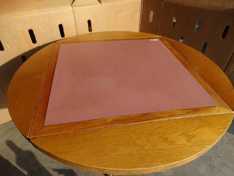 lot 2444 image: Dining table w leaves- 36 x 36