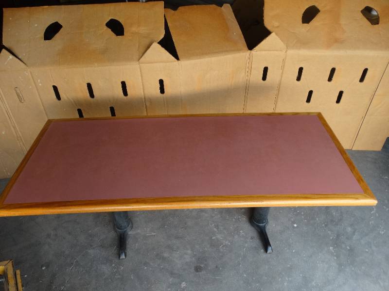 lot 2465 image: Dual pedestal dining table- 30 x 6ft