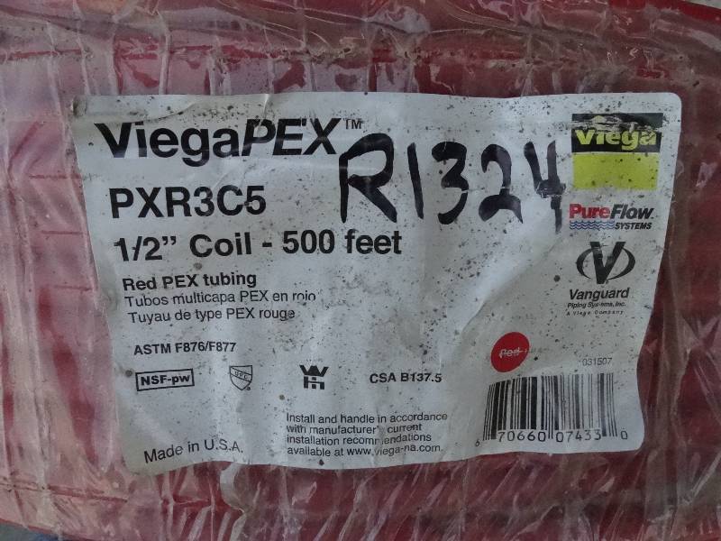 lot 2497 image: Viega Pex PXR3C5 12 coil approx. 13 roll
